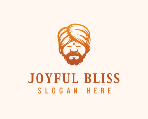 Sleeping Turban Man logo design