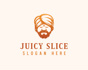 Sleeping Turban Man logo design