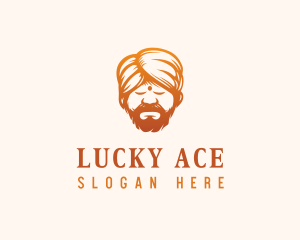 Sleeping Turban Man logo design