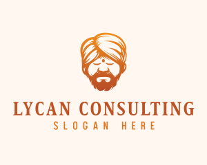 Sleeping Turban Man logo design