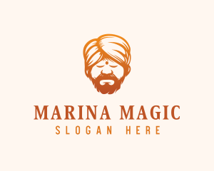 Sleeping Turban Man logo design