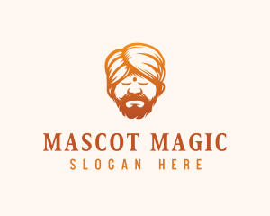 Sleeping Turban Man logo design