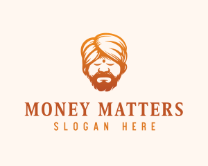 Sleeping Turban Man logo design