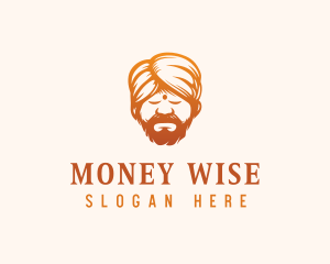 Sleeping Turban Man logo design