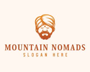 Sleeping Turban Man logo design