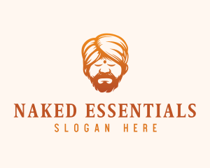 Sleeping Turban Man logo design