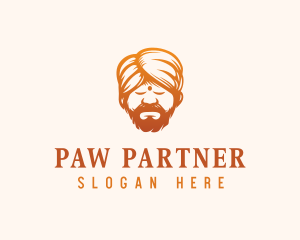 Sleeping Turban Man logo design