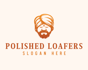 Sleeping Turban Man logo design