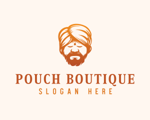 Sleeping Turban Man logo design