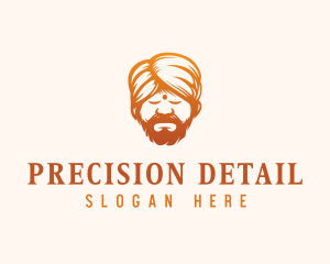 Sleeping Turban Man logo design