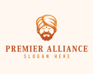 Sleeping Turban Man logo design