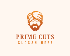 Sleeping Turban Man logo design