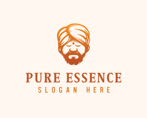 Sleeping Turban Man logo design