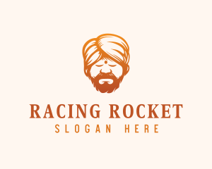 Sleeping Turban Man logo design