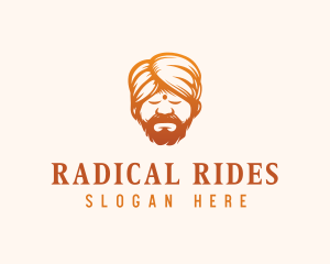 Sleeping Turban Man logo design