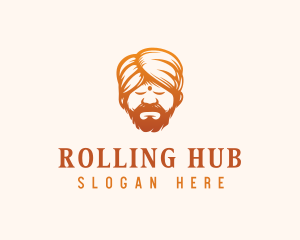 Sleeping Turban Man logo design