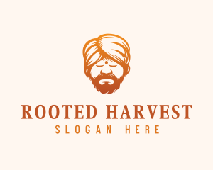 Sleeping Turban Man logo design