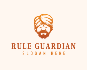 Sleeping Turban Man logo design