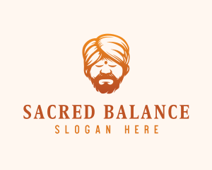 Sleeping Turban Man logo design