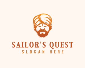 Sleeping Turban Man logo design