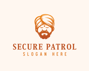 Sleeping Turban Man logo design