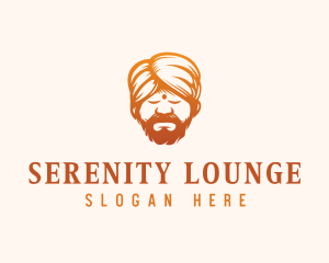 Sleeping Turban Man logo design