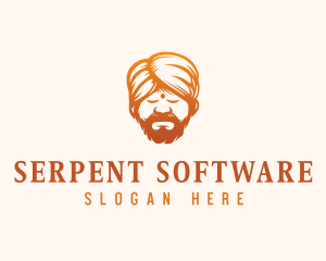 Sleeping Turban Man logo design