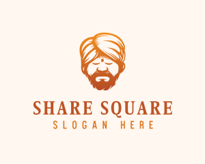 Sleeping Turban Man logo design