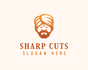 Sleeping Turban Man logo design