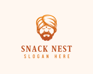 Sleeping Turban Man logo design