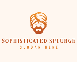 Sleeping Turban Man logo design