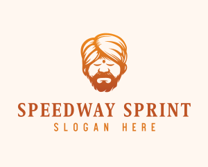 Sleeping Turban Man logo design