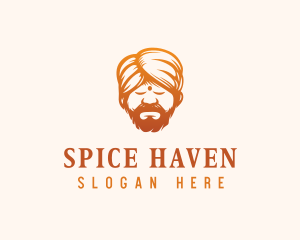 Sleeping Turban Man logo design