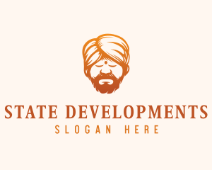 Sleeping Turban Man logo design