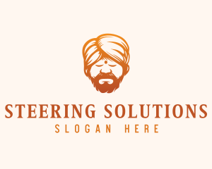 Sleeping Turban Man logo design