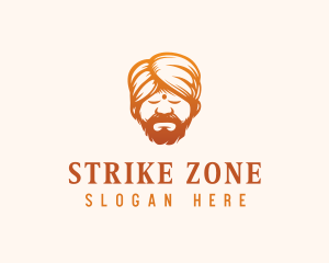 Sleeping Turban Man logo design