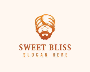 Sleeping Turban Man logo design