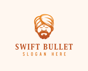 Sleeping Turban Man logo design