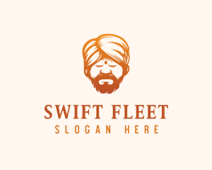 Sleeping Turban Man logo design