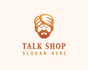 Sleeping Turban Man logo design