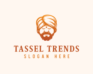 Sleeping Turban Man logo design