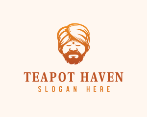 Sleeping Turban Man logo design