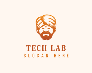 Sleeping Turban Man logo design