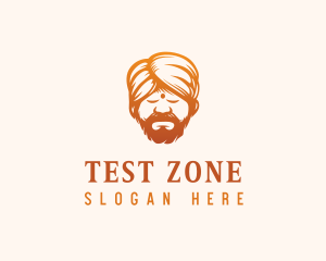 Sleeping Turban Man logo design