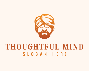 Sleeping Turban Man logo design