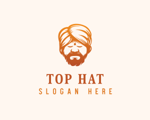 Sleeping Turban Man logo design