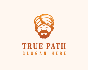 Sleeping Turban Man logo design