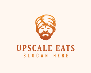 Sleeping Turban Man logo design