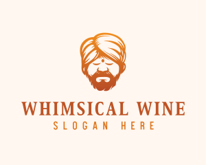 Sleeping Turban Man logo design