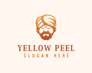 Sleeping Turban Man logo design